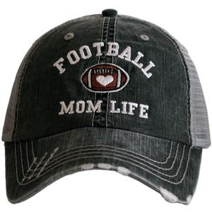 Football Mom Trucker Hat- Gray