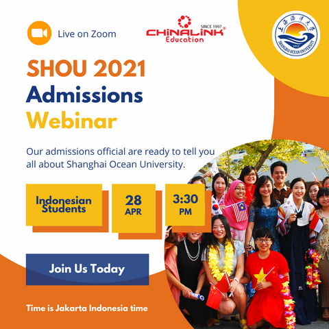 Shanghai Ocean University(SHOU) Admission webinar for Indonesians