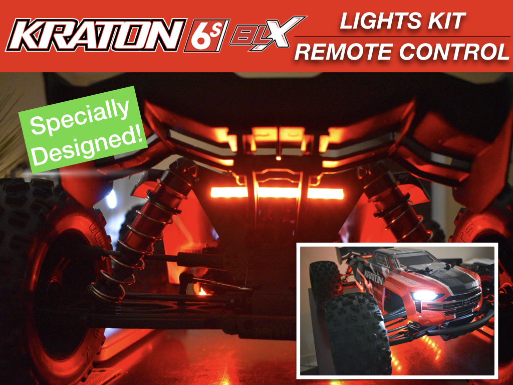 Kraton 6s Lights Kit Controller All LED Headlight Light Bar – Polo Creations RC