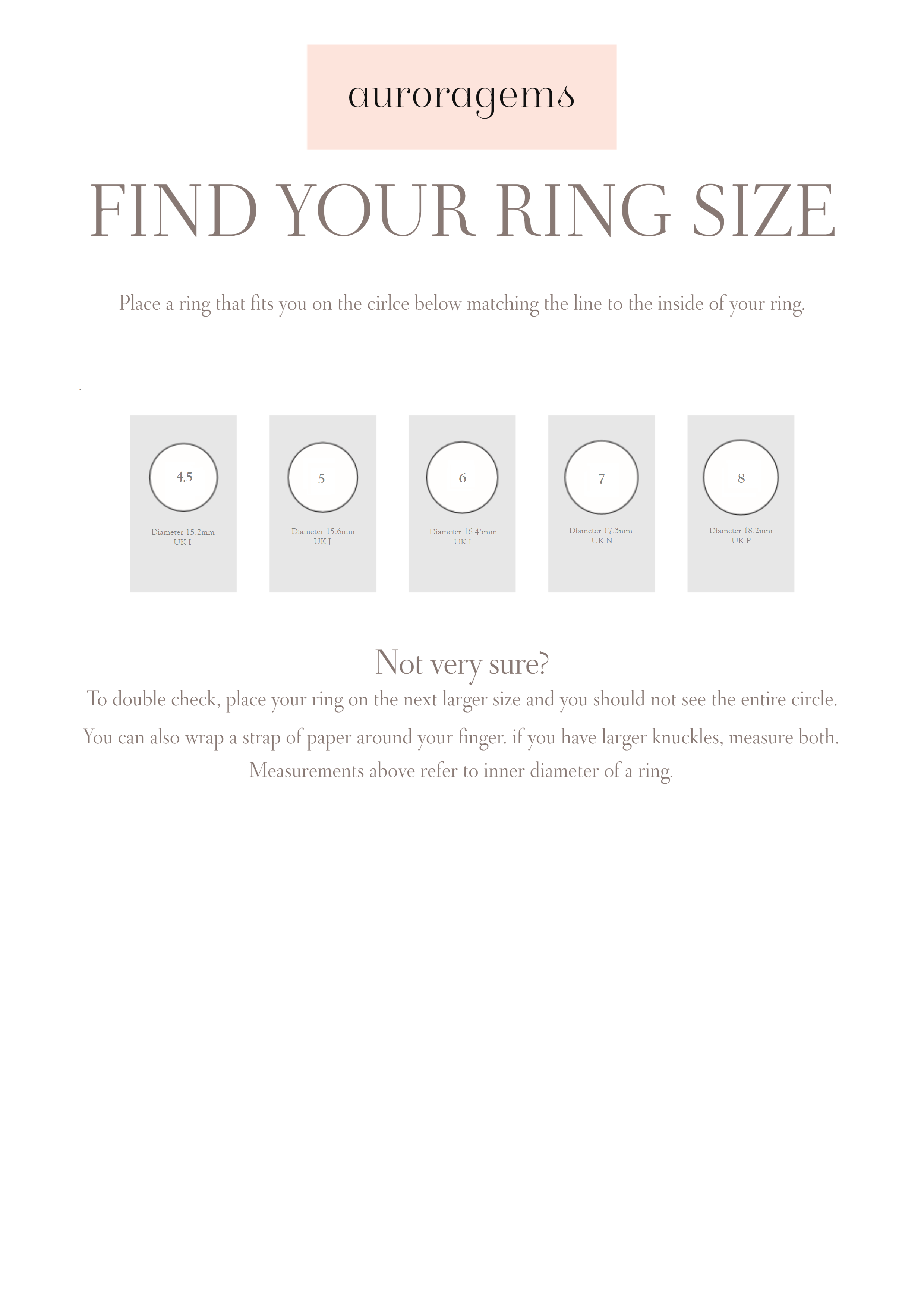 Free Printable Ring Sizer Online UK - JTL Ring Size Guide