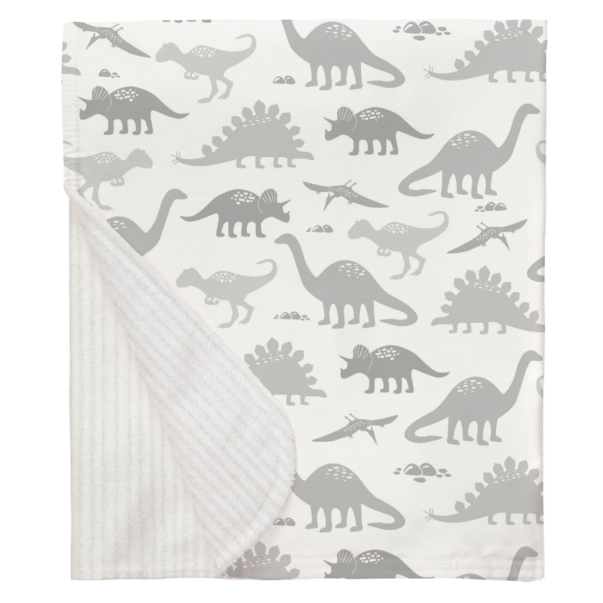 Gray Dinosaurs Baby Blanket Carousel Designs