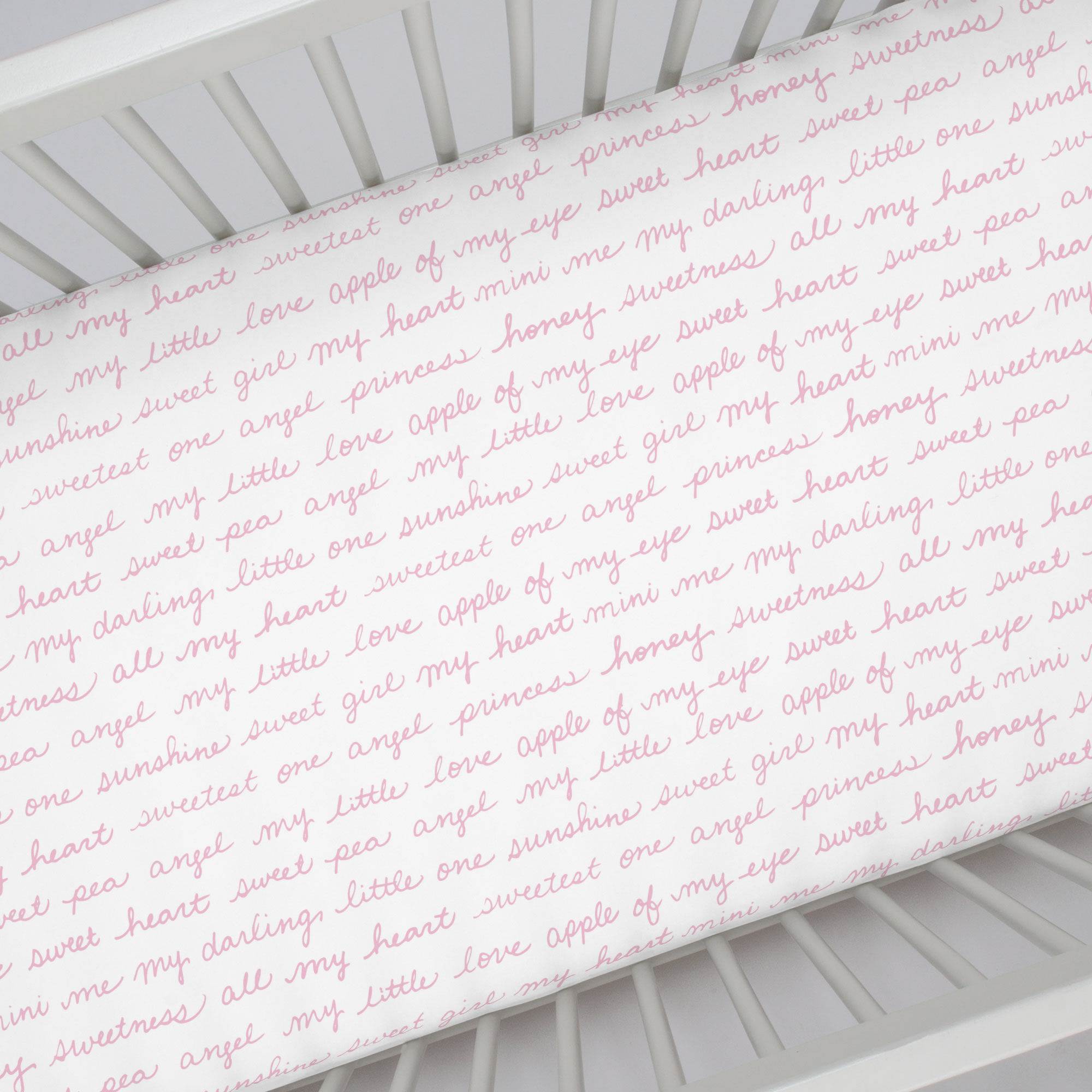 Bubblegum Pink Sweet Girl Crib Sheet Carousel Designs