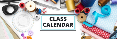 Class Calendar at Mad B's Quilt and Sew