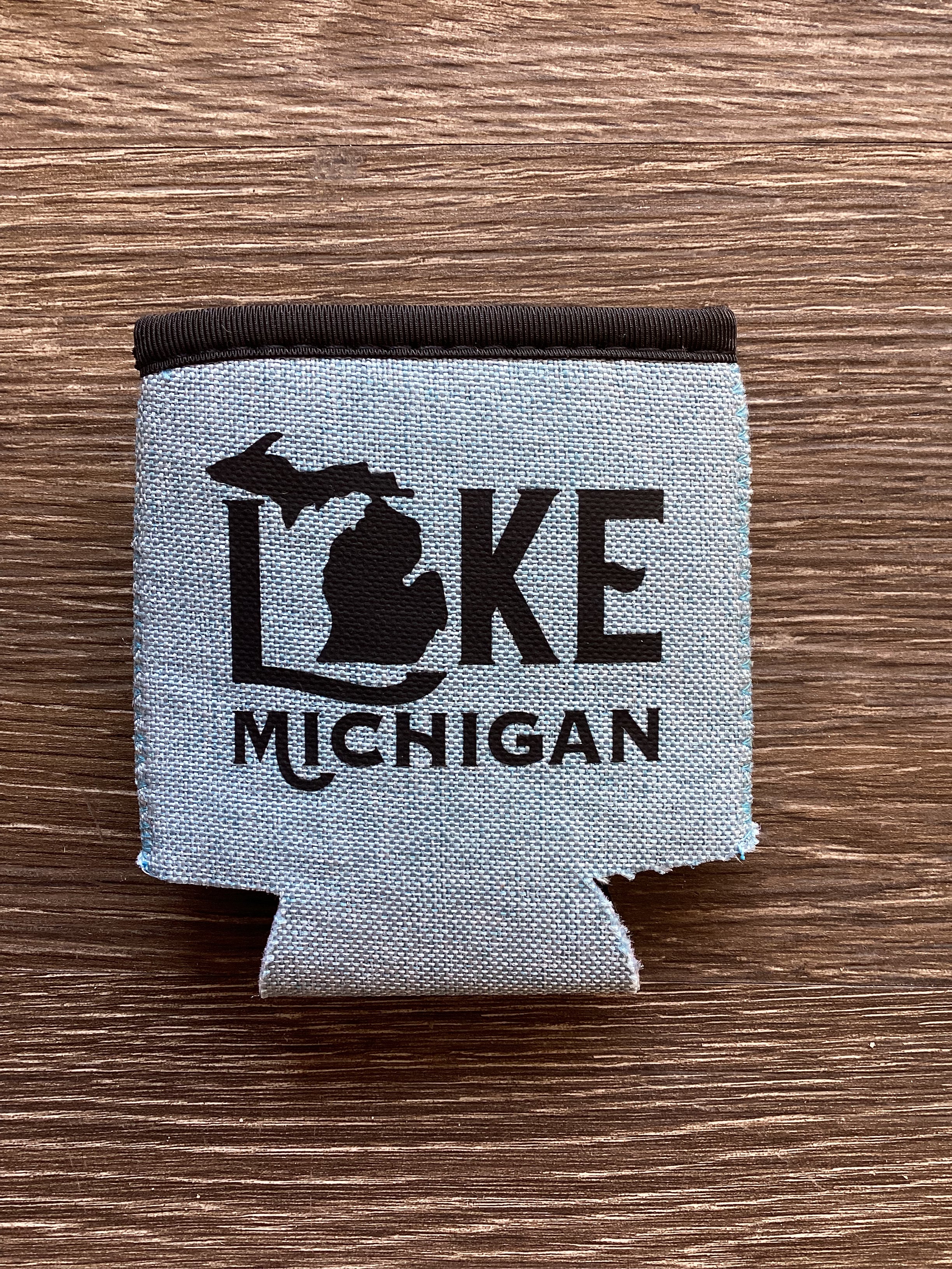'Lake Michigan' - Word - Heather Blue Koozie