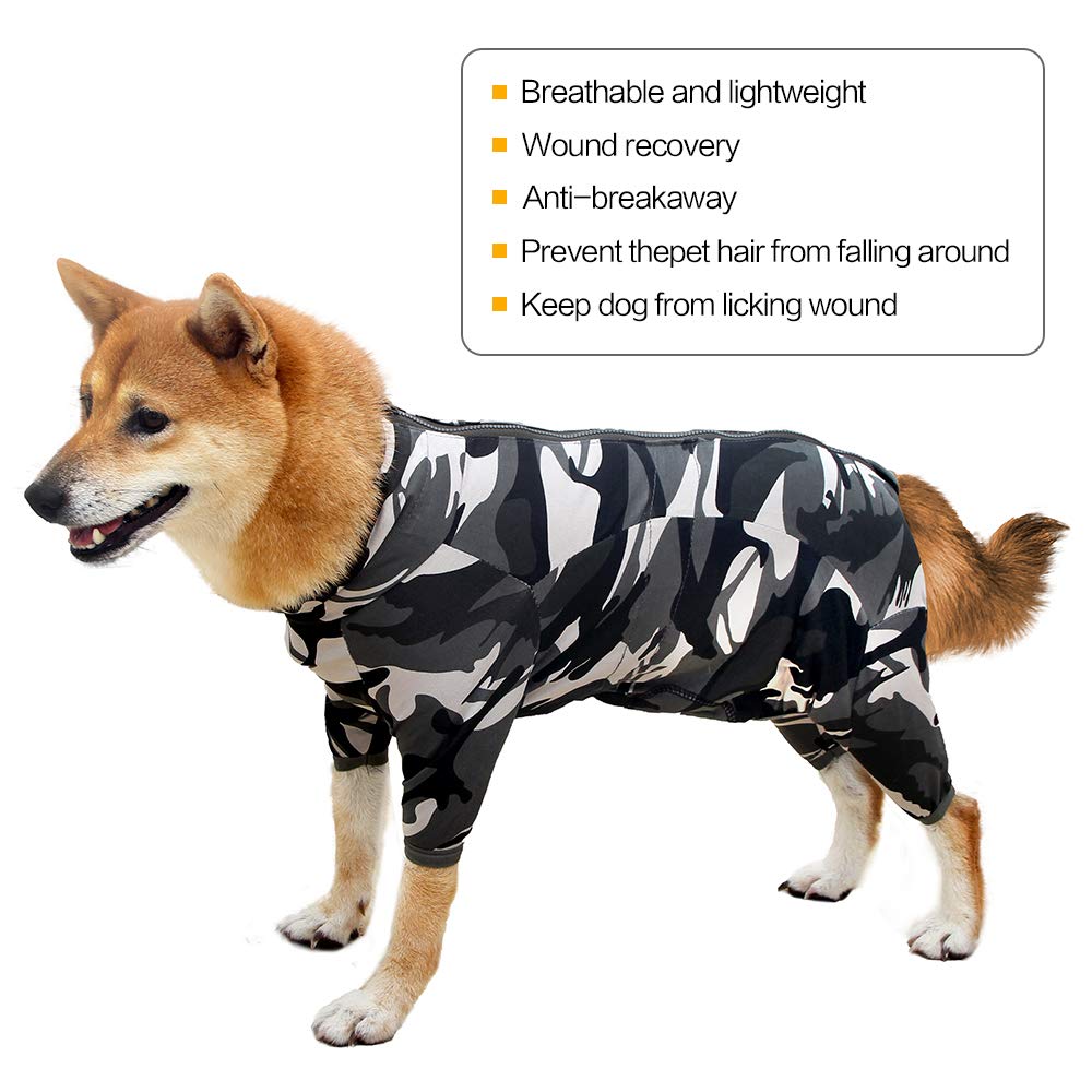 dog recovery suit with legs