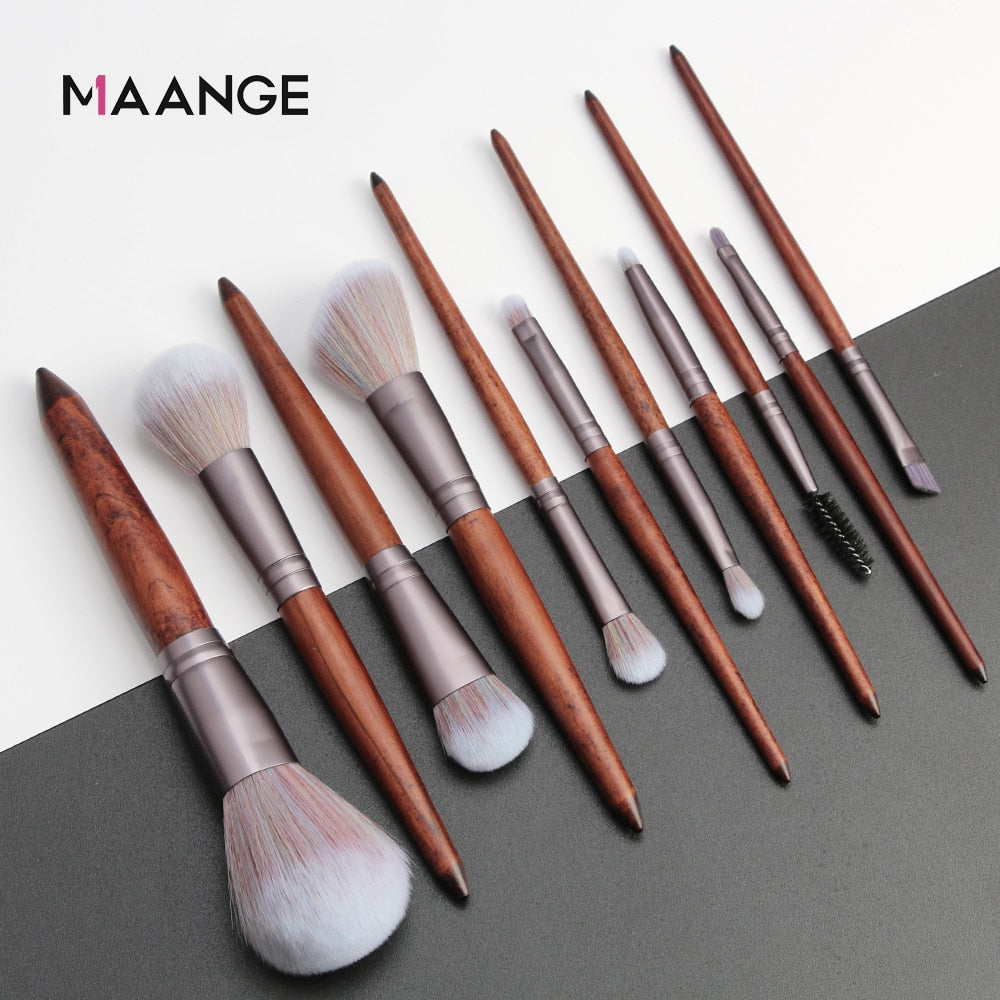 round makeup brush set