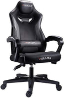 Hbada Ergonomic Gaming Chair with Height Adjustment Office Chair with Headrest Lumbar Support E-Sports Swivel Chair with Racing Style PU Leather High Back,GRAY