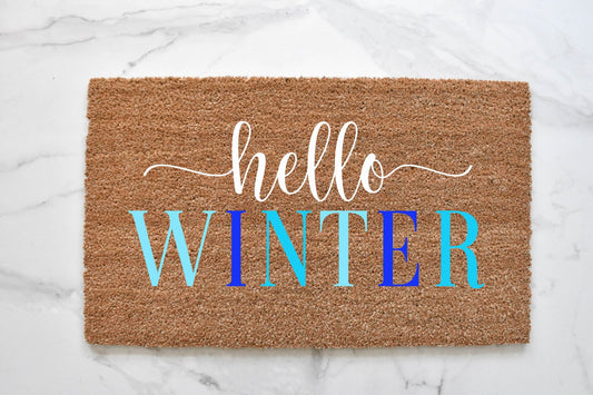 HELLO WINTER DOORMAT