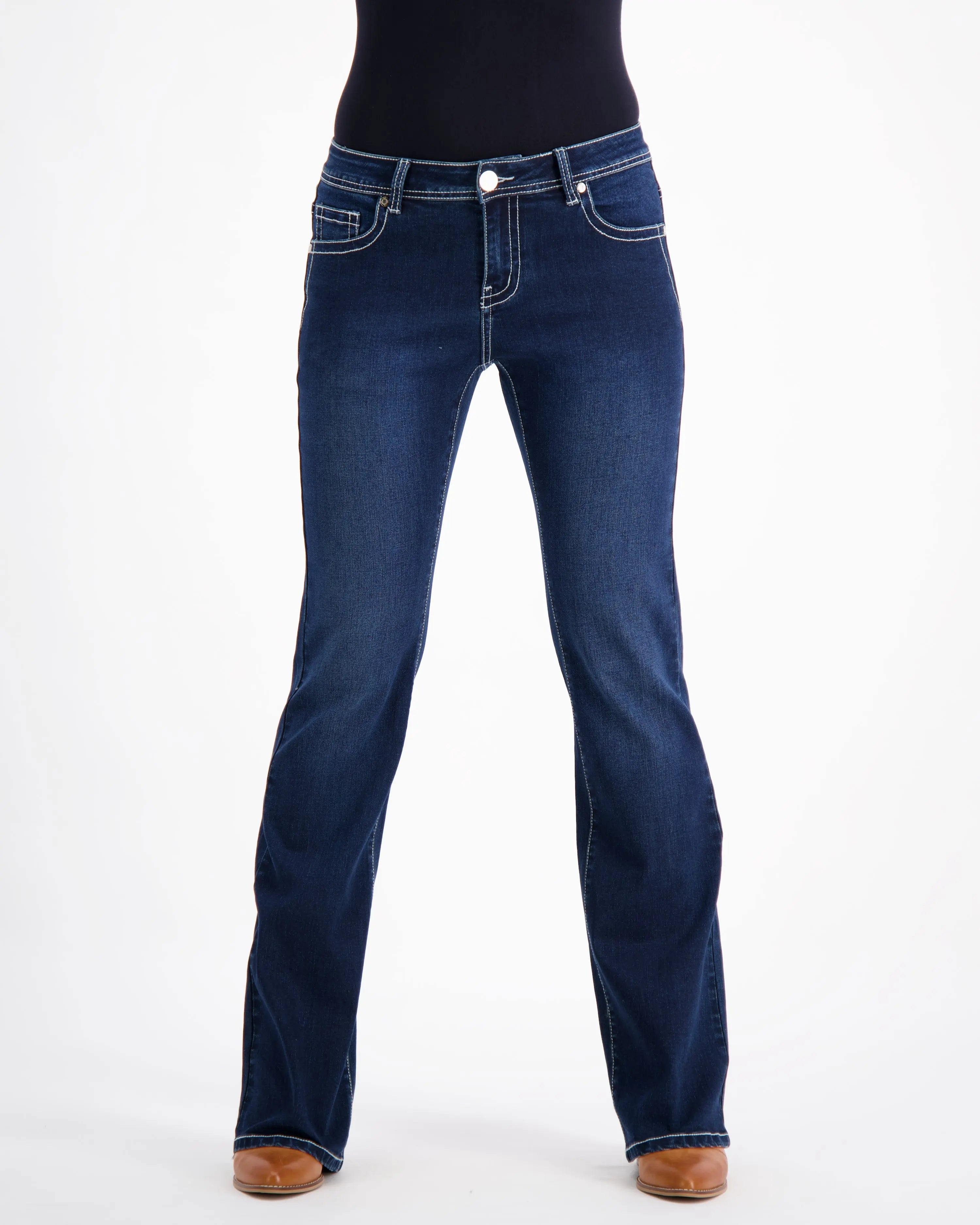 Tin Haul Womens Blue Cotton Blend 460 Ella Double Loop Jeans – The Western  Company
