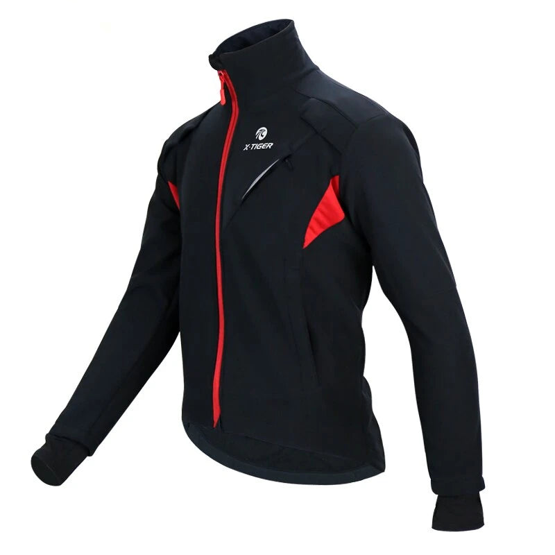  ROCKBROS Winter Cycling Jacket for Men Thermal Fleece