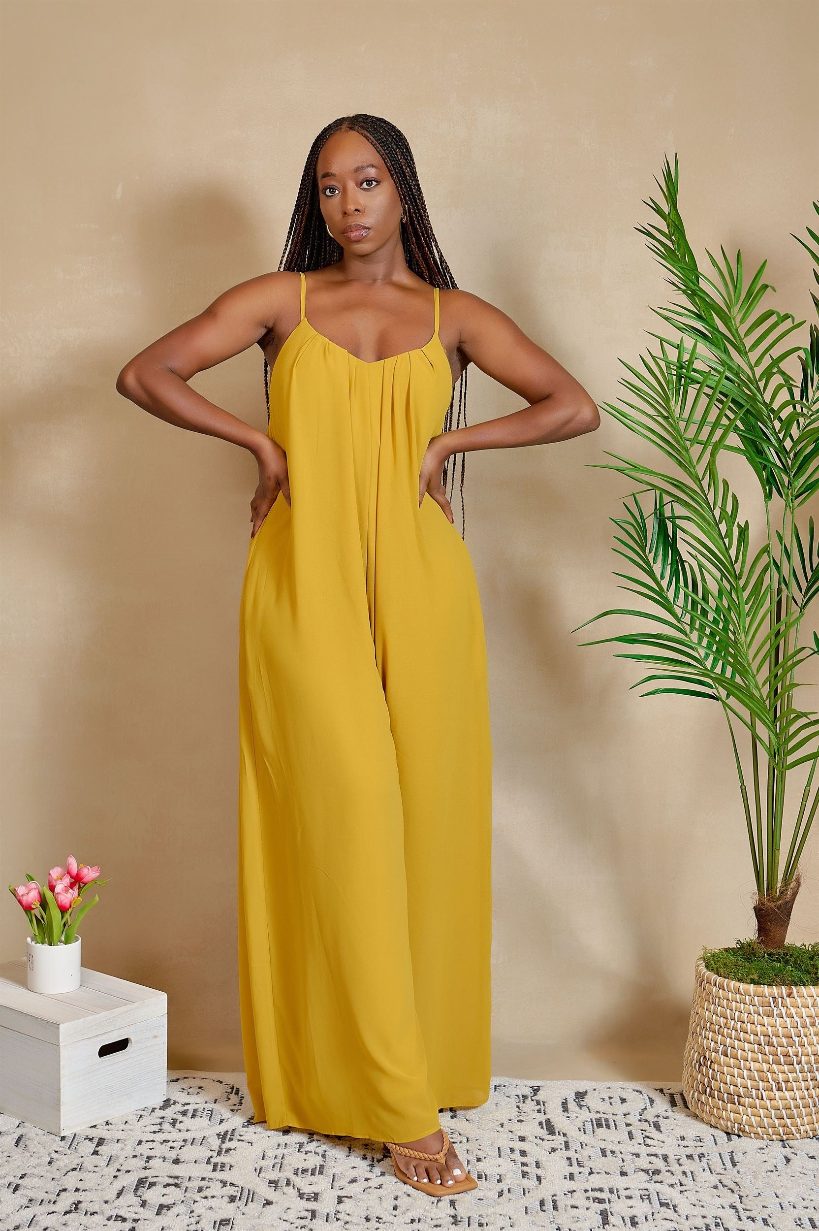 mustard yellow jumpsuit