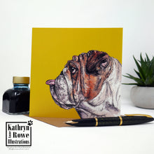 Load image into Gallery viewer, Bulldog Greeting Card
