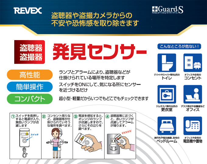 盗聴器・盗撮器発見器　クロスガード・スマート