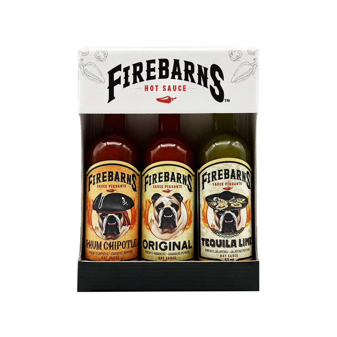Trio de sauces piquantes Firebarns – Les sauces Firebarns
