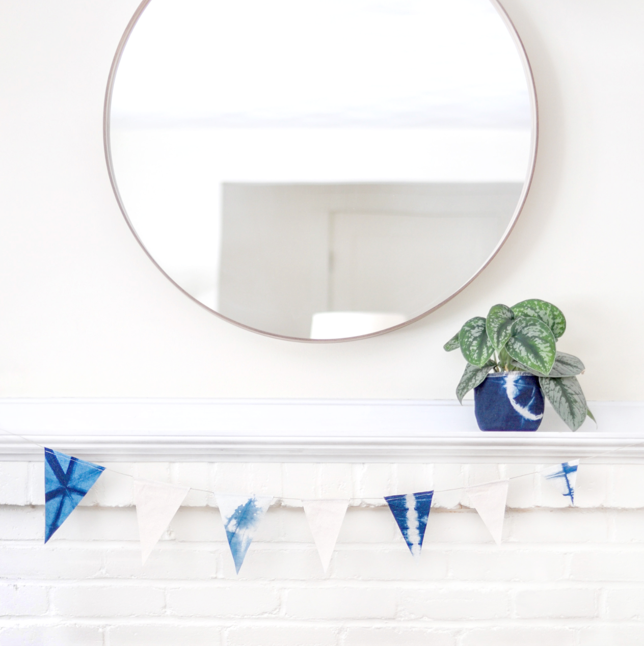 Shibori Indigo Pennant Flags