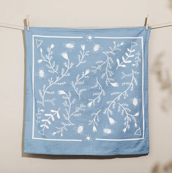 Blue Striped Dish Towel – Common Deer