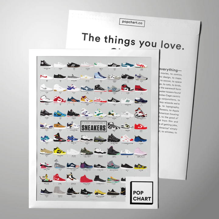 A Visual Compendium of Sneakers Print - 16x20