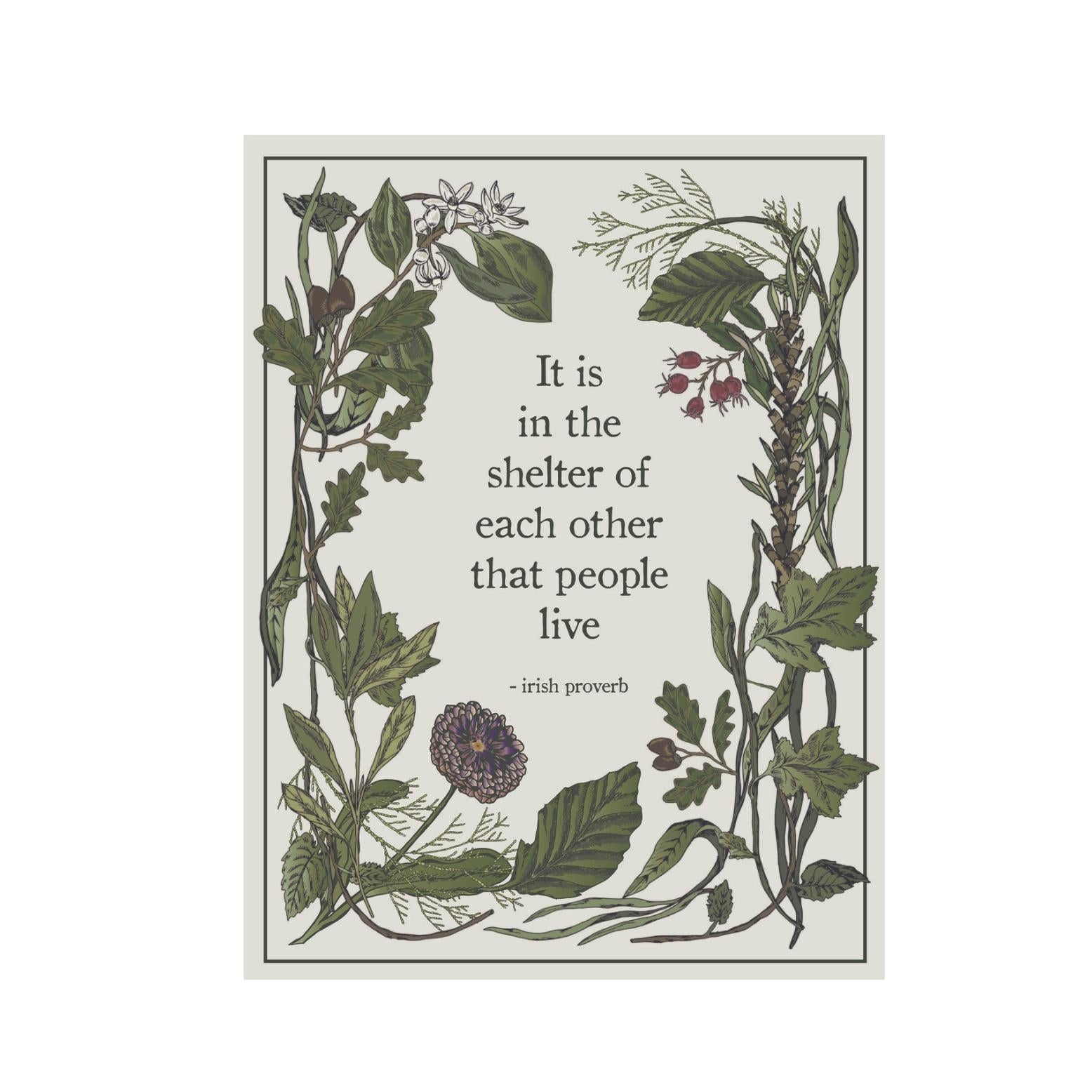 In the Shelter of Each Other Art Print