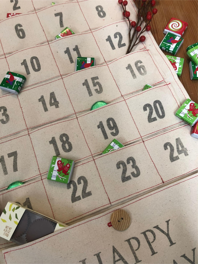 Canvas Pocket Advent Calendar Common Deer