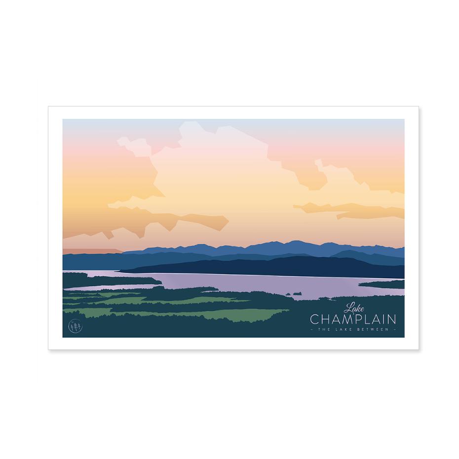 Lake Champlain Flat Lake Print