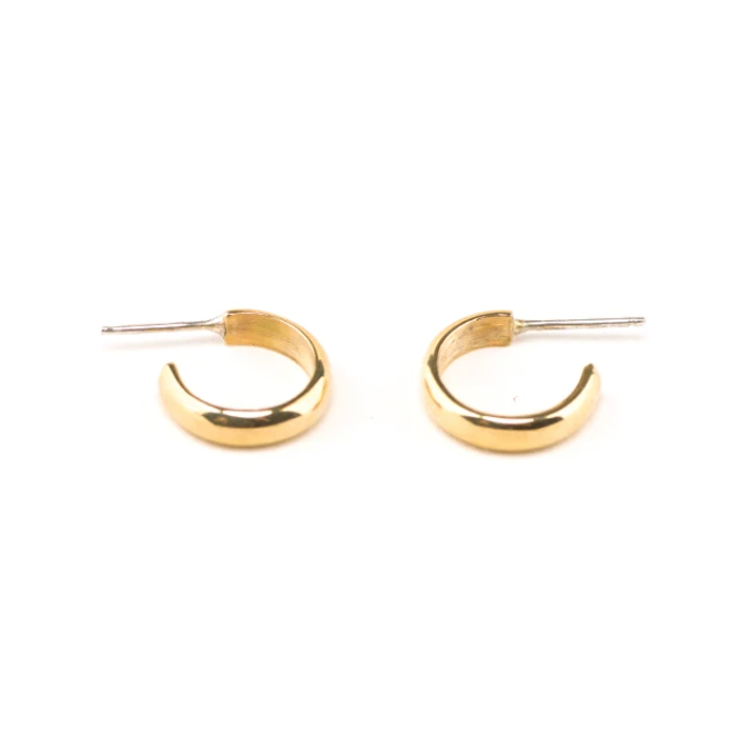 Aries Gold Plated Hoop Earrings