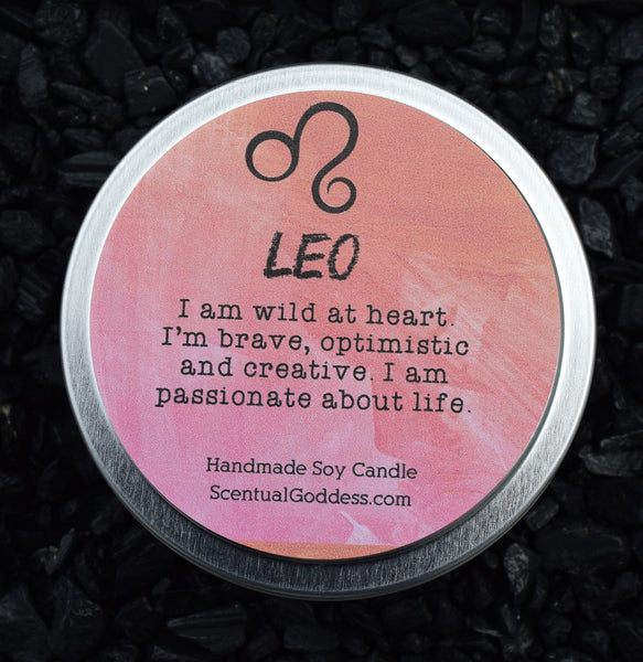 Leo Candle July 23 August 22 The Lion Zodiac Symbol