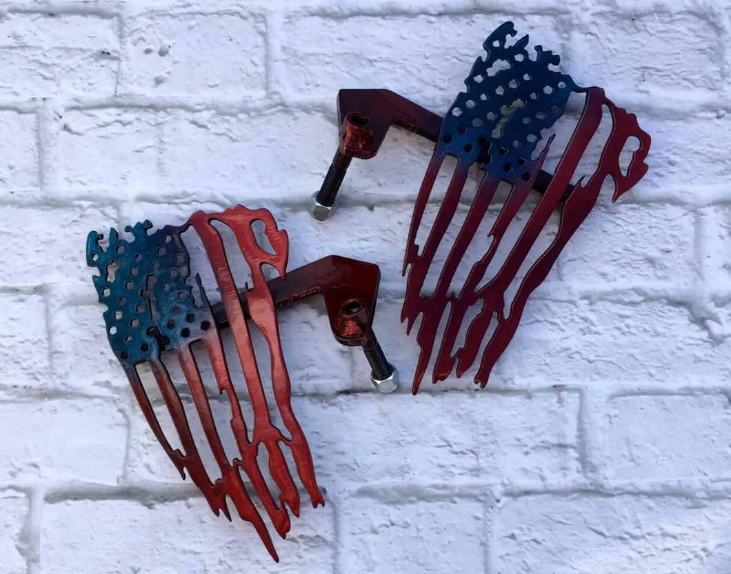 Patriotic American flag custom Jeep foot pegs for Wrangler & Gladiator -  $ - PPE Offroad