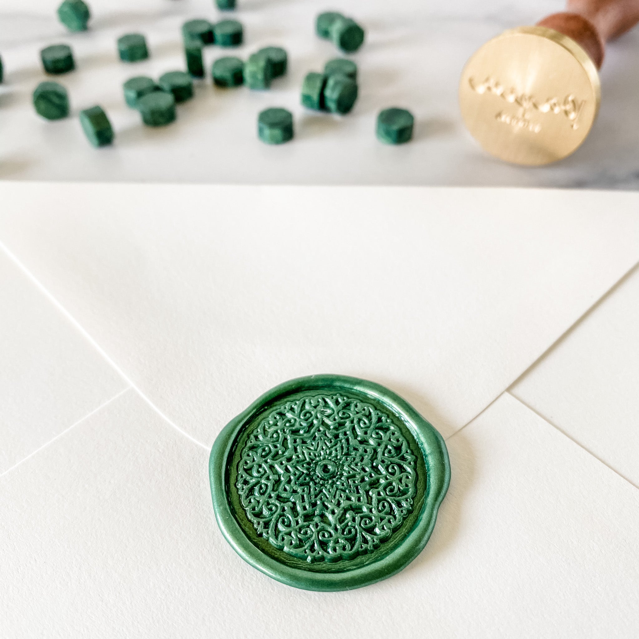 Wax Letter Sealer Stamp Kit Fleur De Les