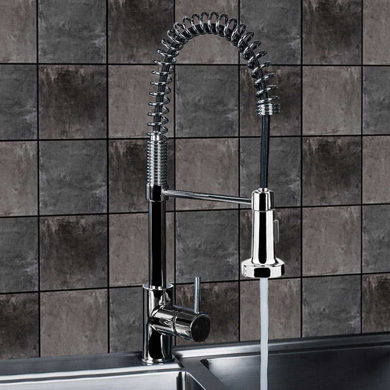Modern Chrome Brass Kitchen Sink Pull Out Stream/Spray Faucet Mixer Tap