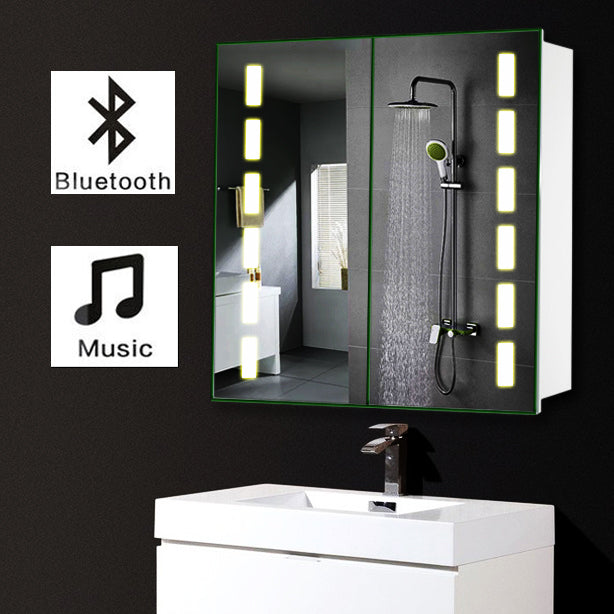 Bluetooth Speaker Bathroom LED Illuminated Mirror Cabinets Motion