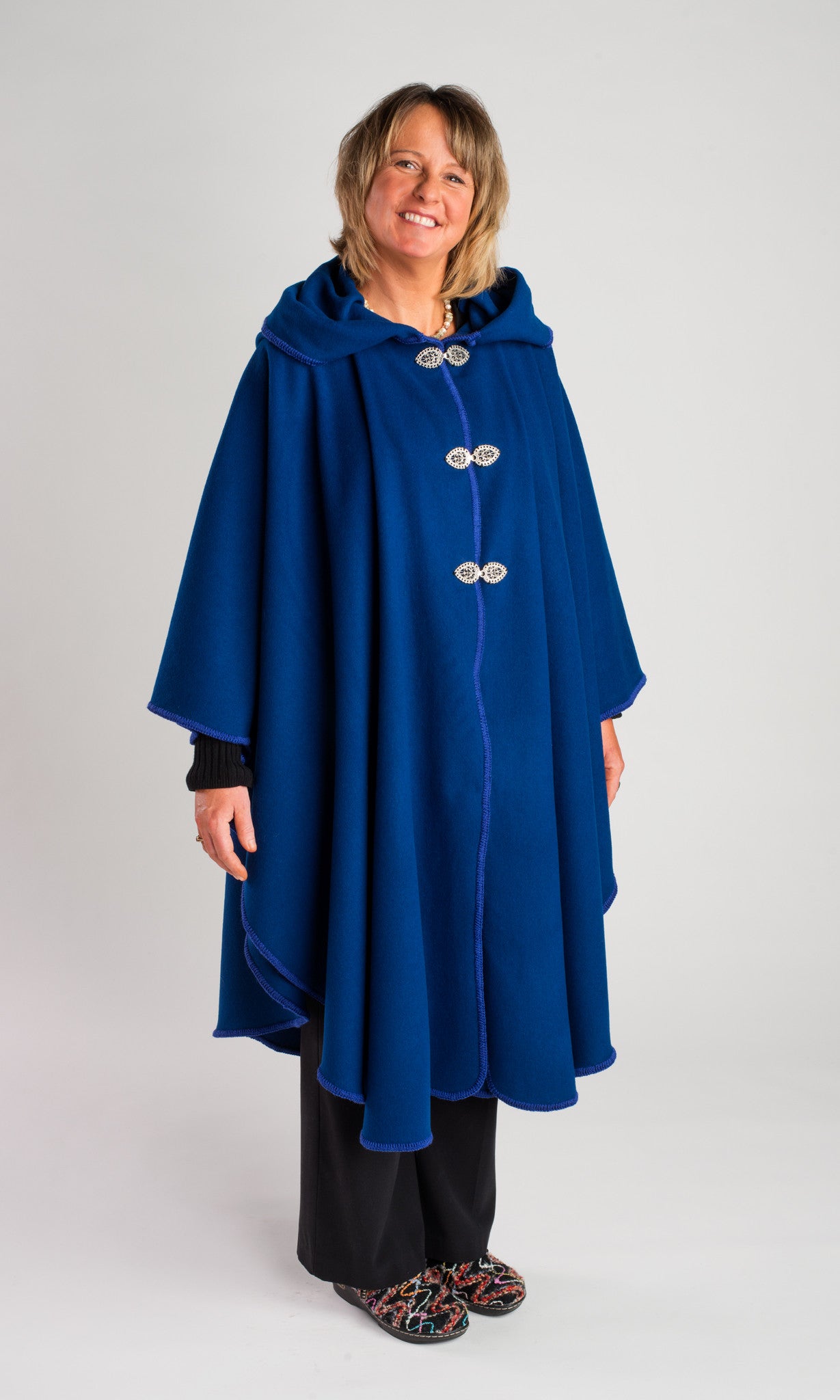 The European Cape, Merino Wool Cape, True Red by Old Port Wool and