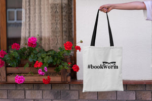 #bookworm - Cotton Canvas Book Bag