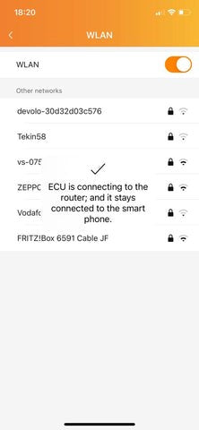 WiFi connected to ECU