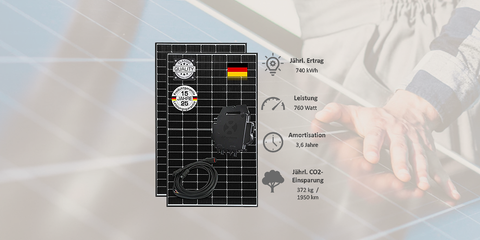 Centrale électrique pour balcon 760 watts d'énergie