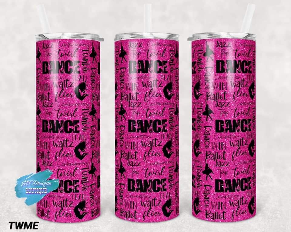 Pink Dance Sublimated Tumbler