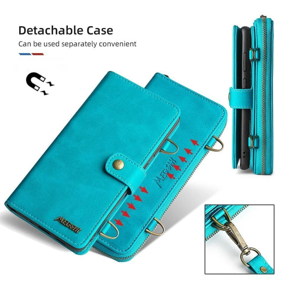 Samsung crossbody phone case wallet detachable case