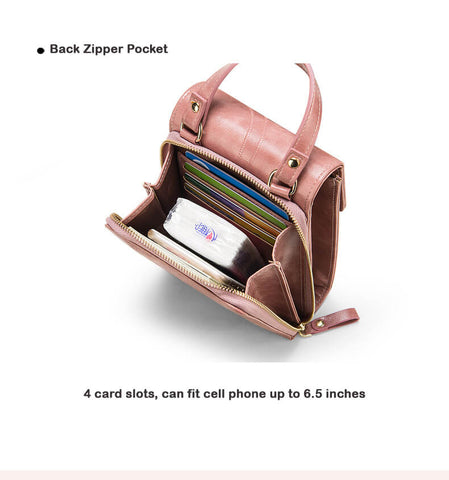 Crossbody Tassel Phone Bag back zipper pocket