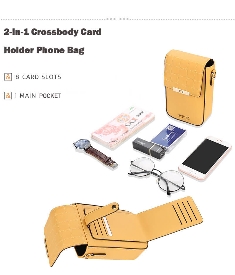 Crossbody Card Holder Phone Wallet