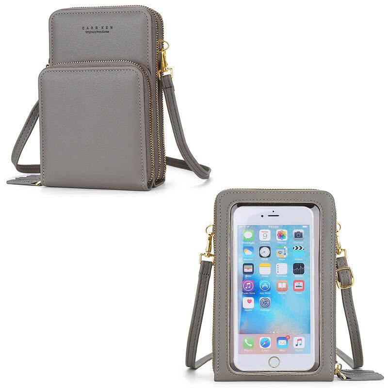 crossbody cell phone purse with touch screen