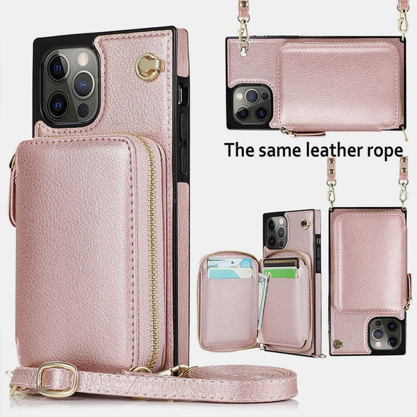 Crossbody iPhone Case Wallet Card Holder For iPhone – popmoca