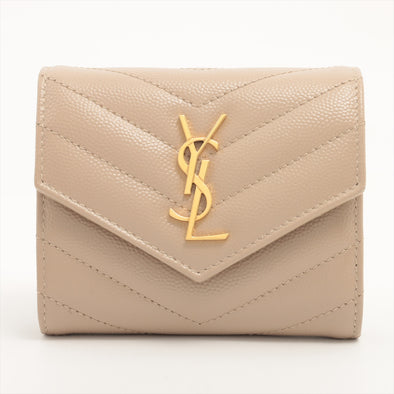 Louis Vuitton Greige Leather LockMini Wallet [Clearance Sale] –