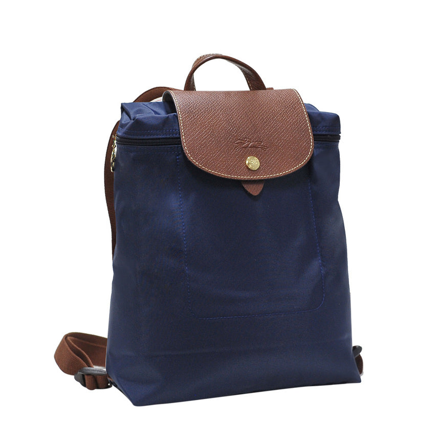 navy blue longchamp backpack