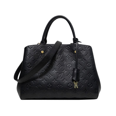 Louis Vuitton NEVERFULL MM bicolor monogram empreinte leather black/beige  M58907