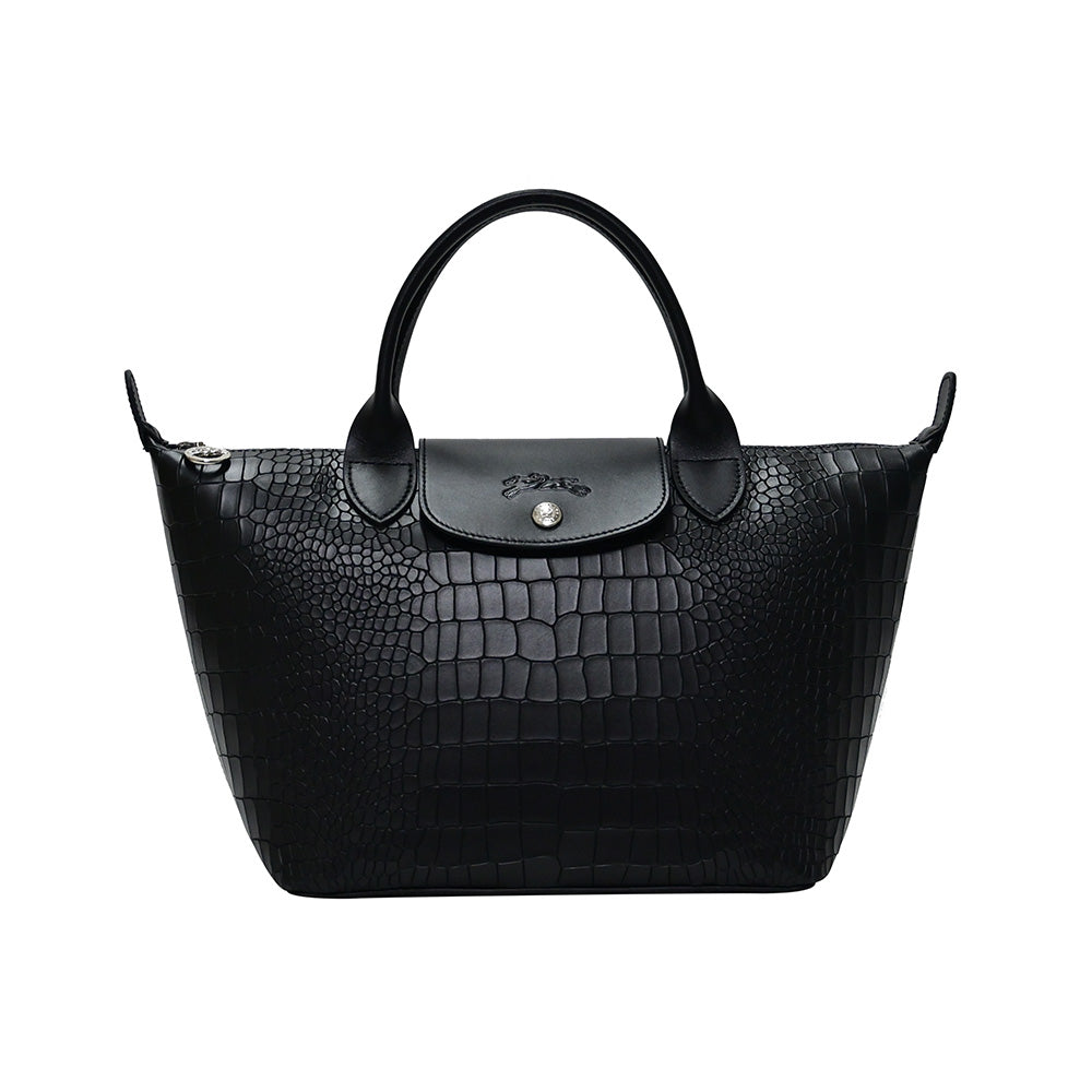 Longchamp Croc-Effect Cowhide Le Pliage 