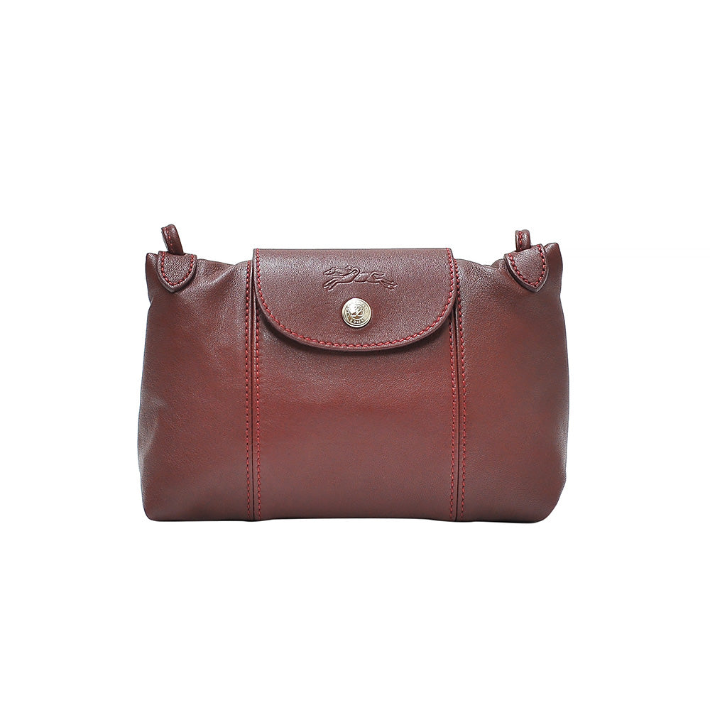 longchamp cuir red lacquer