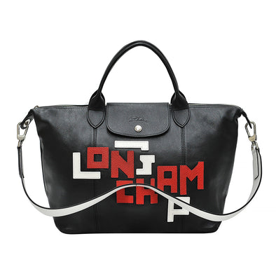 LONGCHAMP Mini Le Pliage Cuir Leather Top Handle Bag Lichen NWT
