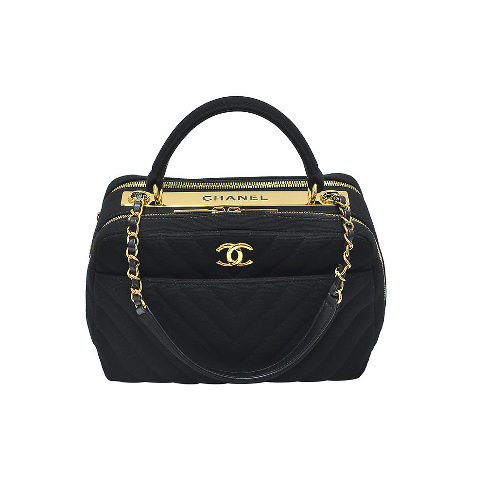 Chanel Trendy CC Plate Bowling bag Luxury Bags  Wallets on Carousell