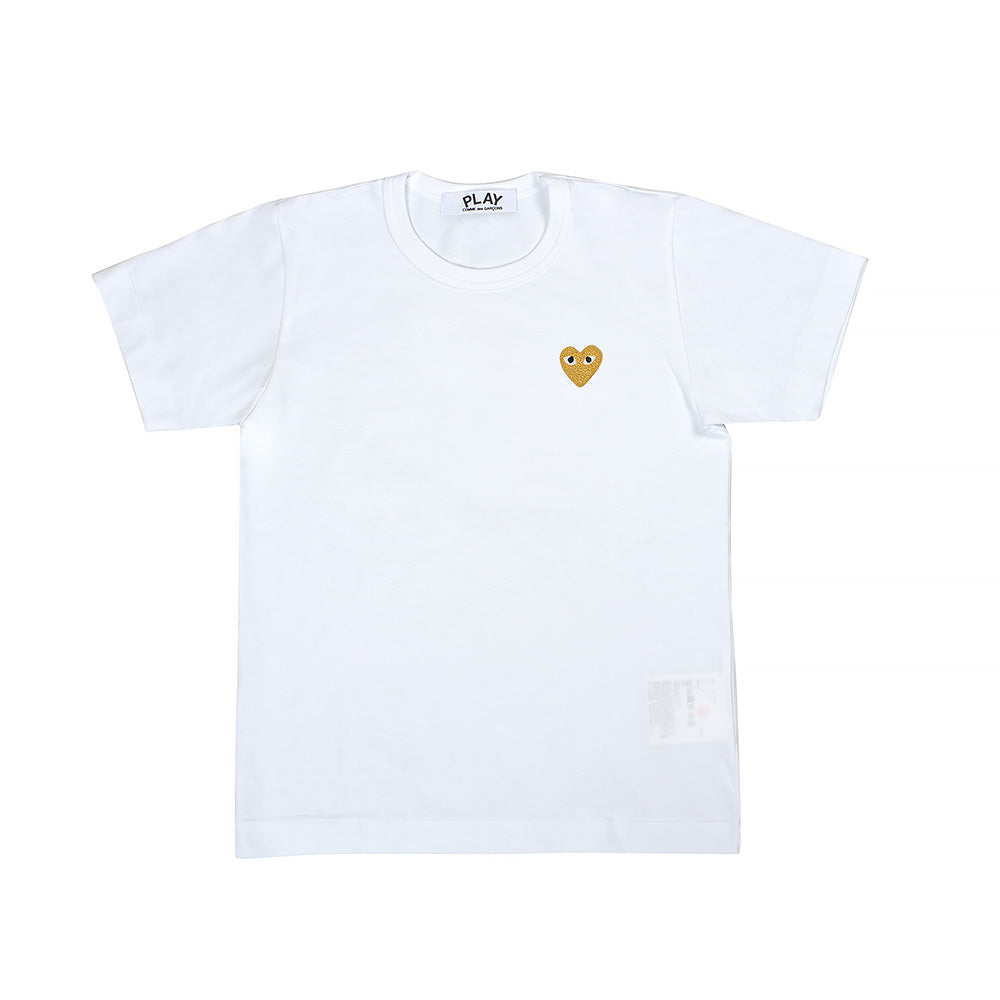 cdg gold heart shirt