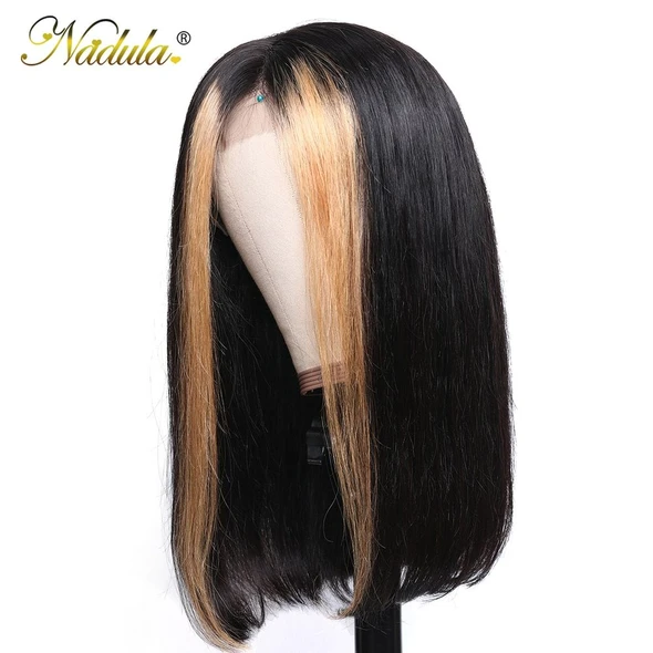 2020 African American Wigs Half Black Half Blonde Lace Front Wig