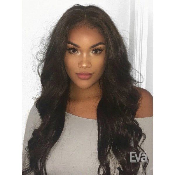 Lace Front Black Wigs Natural Color Asian Hairstyle With Side